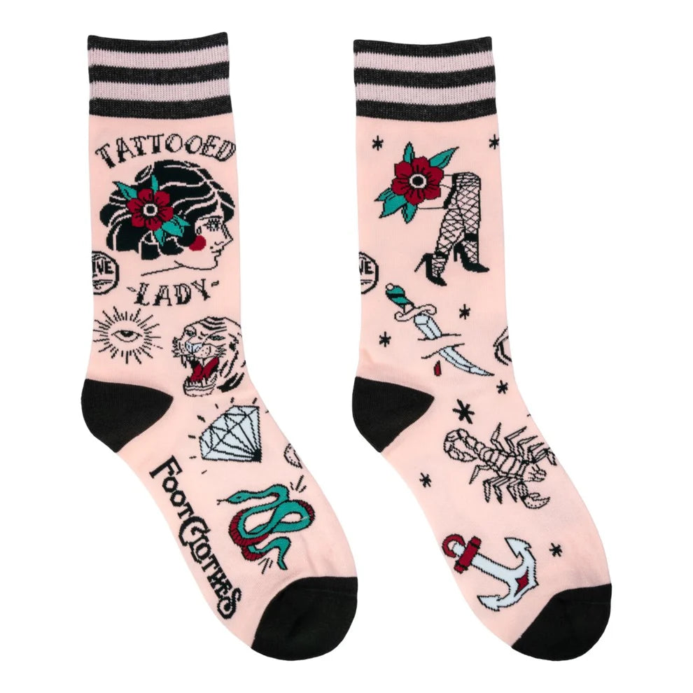 Tattooed Lady Unisex Crew Socks