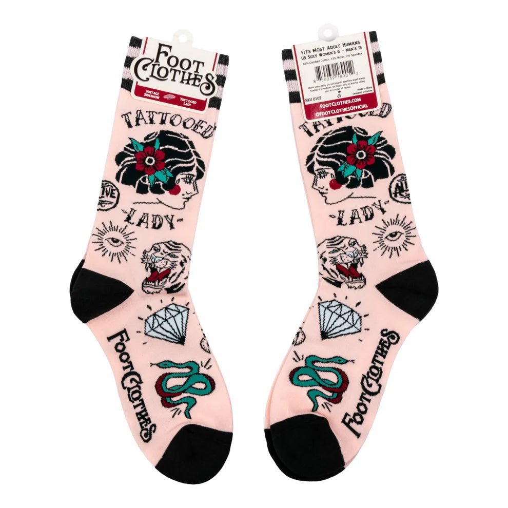 Tattooed Lady Unisex Crew Socks