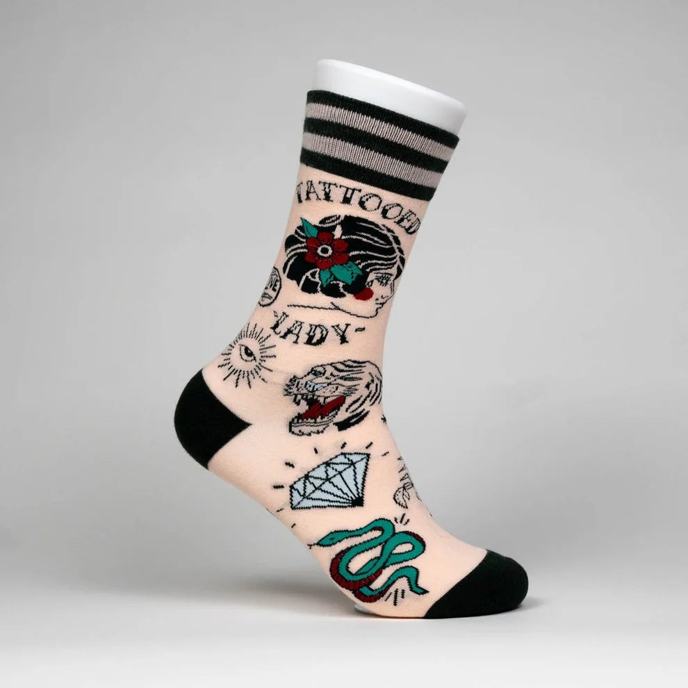 Tattooed Lady Unisex Crew Socks