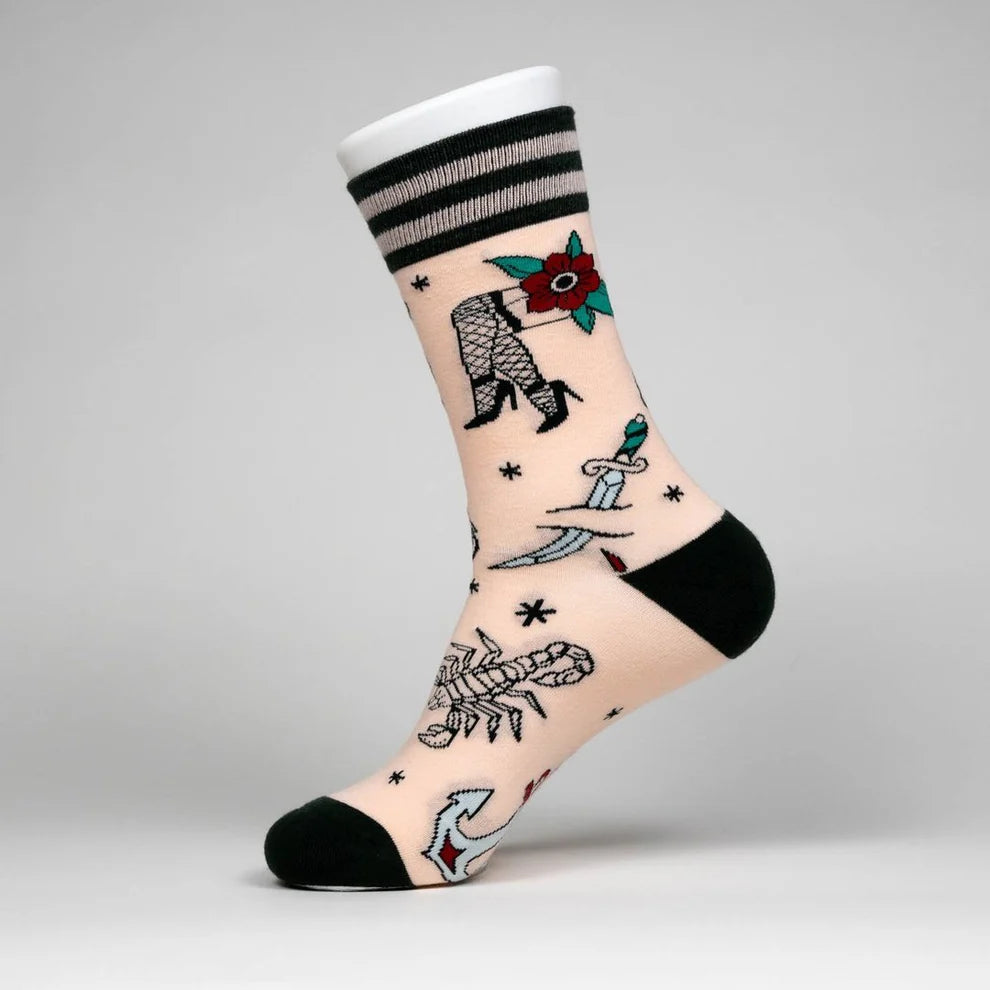 Tattooed Lady Unisex Crew Socks