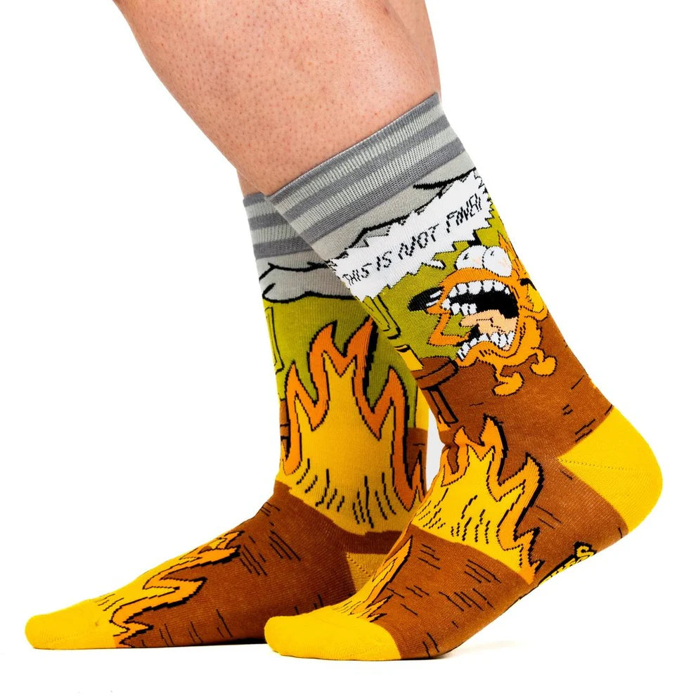 This Is Fine. Also Not Fine Unisex Crew Socks