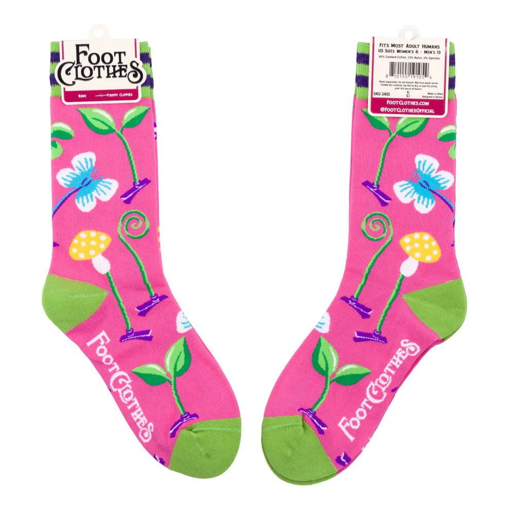 Trippy Clippies UV Reactive Unisex Crew Socks